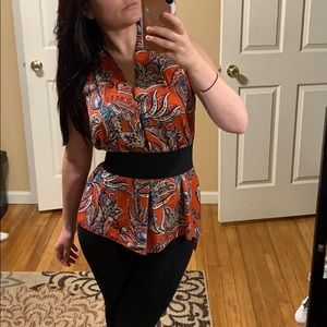 paisley print tank blouse by Spence